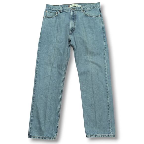 Vintage Levis 505 Jeans Mens 34 x 29 Regular Fit Light Blue Washed Denim - Picture 1 of 8